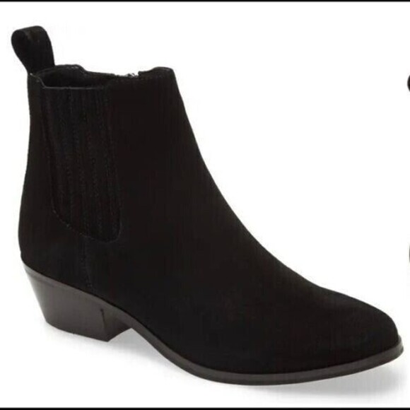 Blondo Women Black Suede Sydney Waterproof Ankle Bootie 6 - Picture 1 of 8